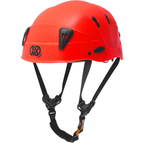 Endor’s Arborist & Rope Supply offers the Kong Spin Helmet, ANSI certified, in red. Designed for optimal safety, comfort, and durability during arborist and outdoor work. For more details or to order, call (234) 410-3240.