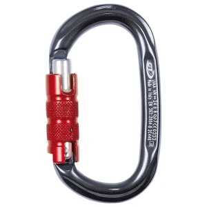 CT Oval 24kN Aluminum Carabiner with screw-lock gate, shown in full view. Lightweight, high-strength connector ideal for climbing and rigging. Perfect for professional arborists and recreational climbers alike. Call Endor’s Arborist & Rope Supply at (234) 410-3240 to learn more or purchase now.