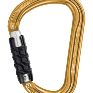 Image of the gold Petzl William Triact Lock aluminum carabiner, featuring a wide pear-shaped design and triple-action locking gate for secure, efficient handling in climbing, rigging, and rope access work. Lightweight yet strong, this carabiner is a trusted tool for arborists and safety professionals. Available now at Endor’s Arborist & Rope Supply. Call (234) 410-3240 or visit our Canton, Ohio showroom to speak with an expert and get the right gear for your next job.