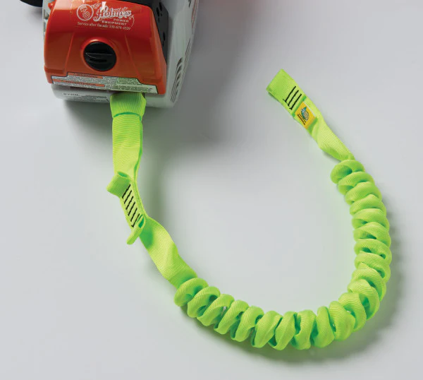 Coil Chainsaw Lanyard Applied, designed for secure and ergonomic chainsaw handling in professional arborist operations. This durable lanyard ensures fast, reliable access and enhanced safety during tree care tasks. Available now at Endor’s Arborist & Rope Supply. Call (234) 410-3240 today for expert guidance and to upgrade your safety gear.