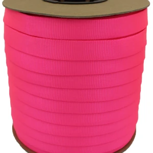 Image of durable hot pink arborist webbing available at Endor’s Arborist & Rope Supply. Ideal for climbing, rigging, and safety applications, this high-visibility webbing adds strength and style to your tree gear setup. Call Endor’s Arborist & Rope Supply at (234) 410-3240 to speak with our expert staff and get reliable, top-quality arborist equipment today.