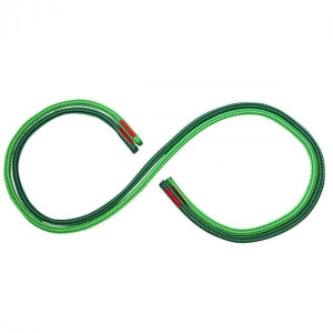 Double-knotted rope bridge for TreeMotion saddle, measuring 125 cm, designed for maximum flexibility and strength in arborist climbing systems. Enhance your setup with this durable bridge—available at Endor’s Arborist & Rope Supply. Call (234) 410-3240 today to speak with our expert staff and upgrade your climbing gear with confidence.