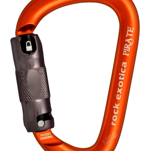 The Pirate Rock Exotica carabiner, featuring robust construction for maximum durability, perfect for arborists and outdoor enthusiasts. Enhance your climbing gear with this high-performance carabiner from Exotica. Shop now at Endor’s Arborist & Rope Supply and call (234) 410-3240 for more information.