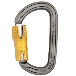 Close-up of the A337 ANSI Ultra D LockSafe carabiner with high-tensile aluminum body and secure triple-locking gate, designed for heavy-duty climbing and safety operations. For expert advice and to order safety-certified gear, contact Endor’s Arborist & Rope Supply at (234) 410-3240. Trusted by professionals—equip yourself today!