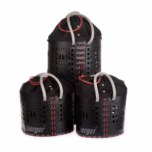 Heavy-duty rope buckets designed for professional arborists, ideal for storing and transporting climbing rope and gear. Built for rugged use with reinforced handles and sturdy construction. Available at Endor's Arborist & Rope Supply. Call (234) 410-3240 to place your order today!